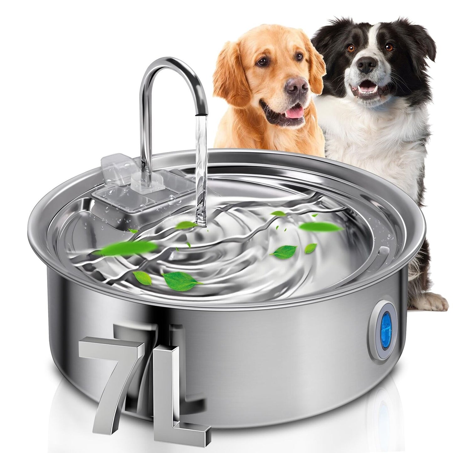 Dog Water Fountain for Large Dogs,7L/236Oz/