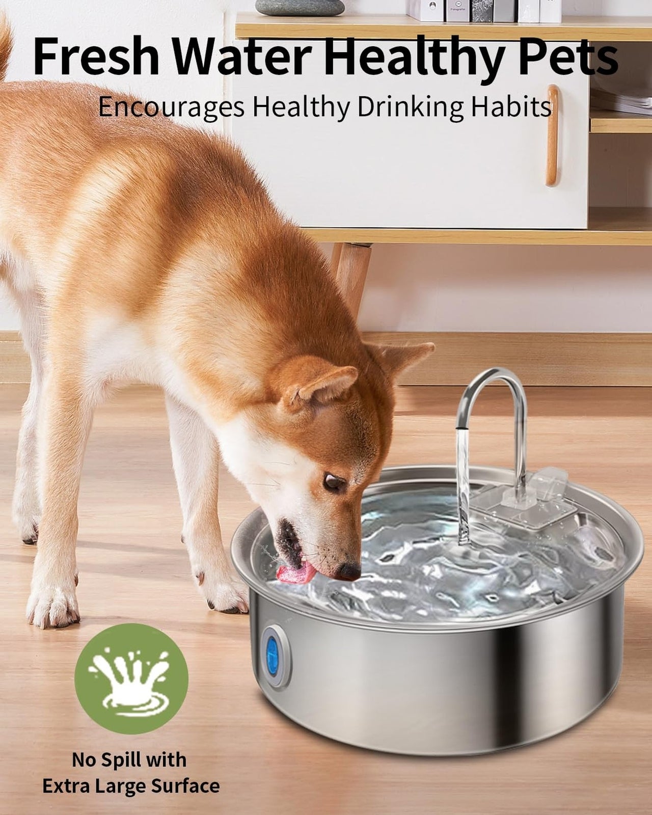 Dog Water Fountain for Large Dogs,7L/236Oz/